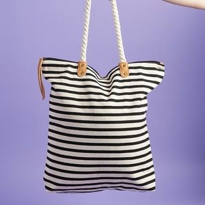 Brittany Summer & Rose stripe tote